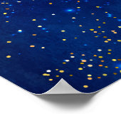 Aquarellgalaxie Kosmische Sterne Hochzeit Willkomm Poster (Ecke)