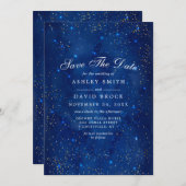 Aquarellgalaxie Kosmische Sterne Save the Date (Vorne/Hinten)