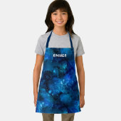 Aquarellgalaxie Nebel Name Blau Schürze (Insitu)