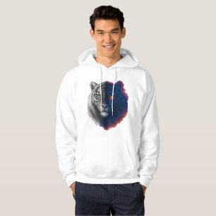 Aquarellgalaxie Tiger Illustration Hoodie