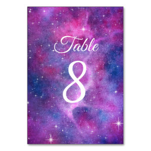 Aquarellgalaxie Tischnummer