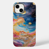 Aquarellgalaxie und Planeten Case-Mate iPhone Hülle (Rückseite)