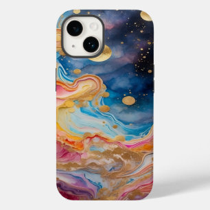 Aquarellgalaxie und Planeten Case-Mate iPhone 14 Hülle