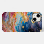 Aquarellgalaxie und Planeten Case-Mate iPhone Hülle (Rückseite (Horizontal))