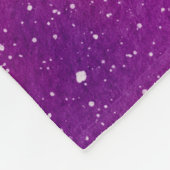 Aquarellgalaxien lila rosa fleecedecke (Ecke)