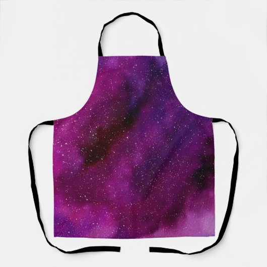 Aquarellgalaxien lila rosa schürze (Vorderseite)