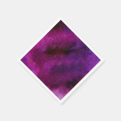 Aquarellgalaxien lila rosa serviette (Ecke)