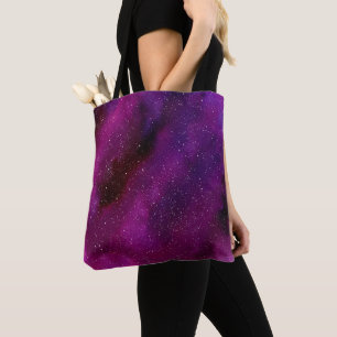 Aquarellgalaxien lila rosa tasche