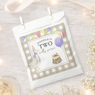 Aquarellgans 2. Geburtstag Geschenktütchen