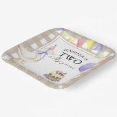 Aquarellgans 2. Geburtstag Pappteller (Gewinkelt)