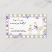 Aquarellgans - Wie groß ist der Bauch der Mama Begleitkarte (Vorderseite)