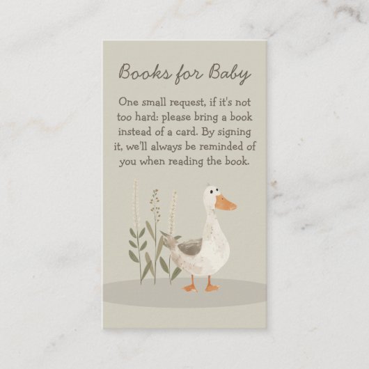 Aquarellgänsehuchbücher für Kinder — Umschließungs Begleitkarte (Vorderseite)