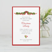 Aquarellgarland und Bugs Weihnachten Party Ankündigung (Stehend Vorderseite)