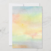 Aquarellgarn Oh Baby-Dusche Einladung (Rückseite)