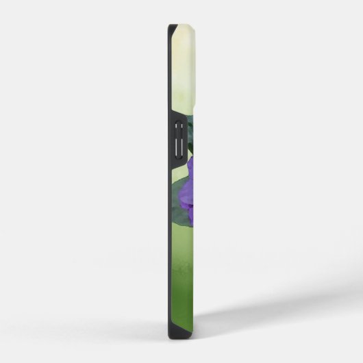 Aquarellgarten Afrikanische Violette Blume iPhone Hülle (Rechte Seite)