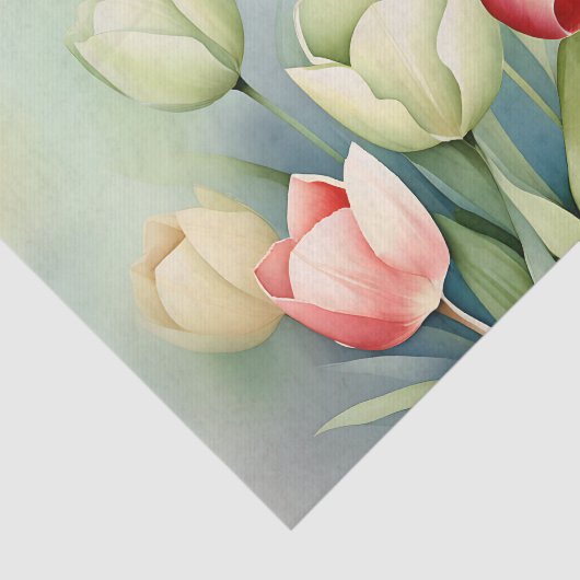 Aquarellgarten auf dem Gehöft Grün Seidenpapier (Ausschnitt)