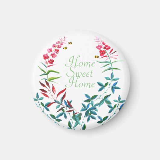 Aquarellgarten & Bienen Magnet (Vorne)