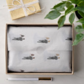 Aquarellgarten & Braut zum Hochzeitsessen Brautpar Seidenpapier (Geschenk)