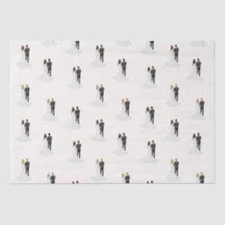 Aquarellgarten & Braut zum Hochzeitsessen Brautpar Seidenpapier