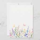 Aquarellgarten Brautparty Einladung (Rückseite)