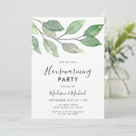 Aquarellgarten Einladung (Stehend Vorderseite)