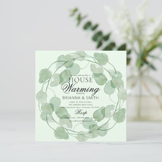 Aquarellgarten Einladung (Stehend Vorderseite)