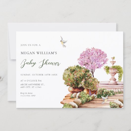 Aquarellgarten Einladung (Vorderseite)