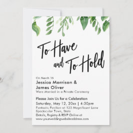 Aquarellgarten Empfang zu haben und zu halten Einladung