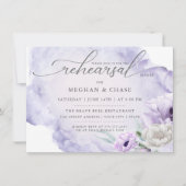 Aquarellgarten Flora Lilac Poppy Einladung (Vorderseite)