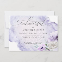 Aquarellgarten Flora Lilac Poppy Einladung