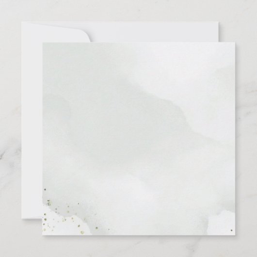 Aquarellgarten Foliage Herz Romantisch Save The Date (Rückseite)