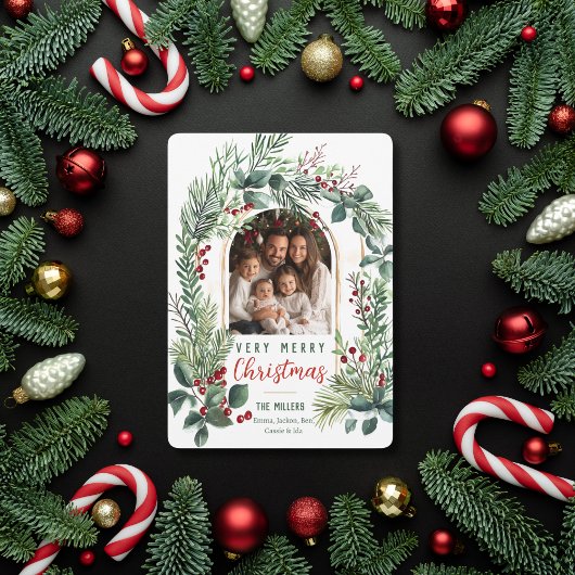 Aquarellgarten Foto Feiertagskarte