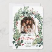 Aquarellgarten Foto Feiertagskarte (Vorderseite)