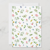 Aquarellgarten Frische Blume Einladung Hochzeit (Rückseite)