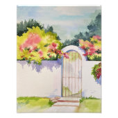 Aquarellgarten Gate Print Fotodruck (Vorne)