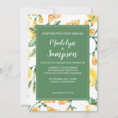 Aquarellgarten Gelbe Hochzeit Einladung (Vorderseite)