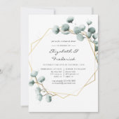 Aquarellgarten Geometrische Probe Abendessen Einladung (Vorderseite)