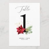 Aquarellgarten + Goldene Tischnummer 1 (Rückseite)