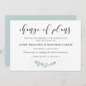 Aquarellgarten Hochzeitswechsel von Plankarten Einladung (Vorne/Hinten)