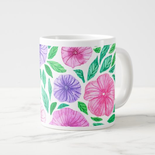 Aquarellgarten Jumbo-Tasse (Vorderseite Rechts)