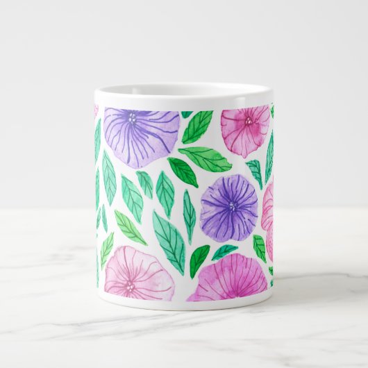 Aquarellgarten Jumbo-Tasse (Vorderseite)