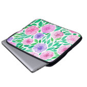 Aquarellgarten Laptopschutzhülle (Vorne Knopf)
