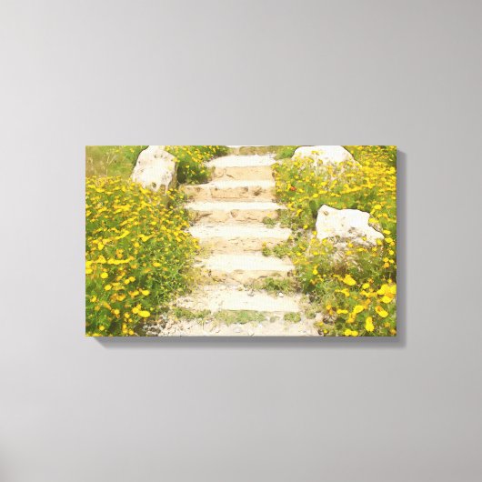 Aquarellgarten Leinwanddruck (Vorderseite)