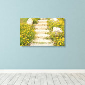 Aquarellgarten Leinwanddruck (Insitu (Holzboden))