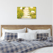 Aquarellgarten Leinwanddruck (Insitu (Schlafzimmer))