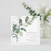 Aquarellgarten Minimale Hochzeit Save The Date (Stehend Vorderseite)