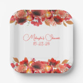 Aquarellgarten mit Früchten und Beeren Pappteller (Vorderseite)