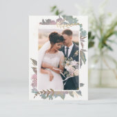 Aquarellgarten mit Gerahmtem, maßgeschneidertem Ho Dankeskarte (Stehend Vorderseite)