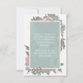 Aquarellgarten mit Gerahmtem, maßgeschneidertem Ho Dankeskarte (Rückseite)