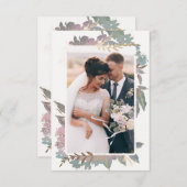 Aquarellgarten mit Gerahmtem, maßgeschneidertem Ho Dankeskarte (Vorne/Hinten)